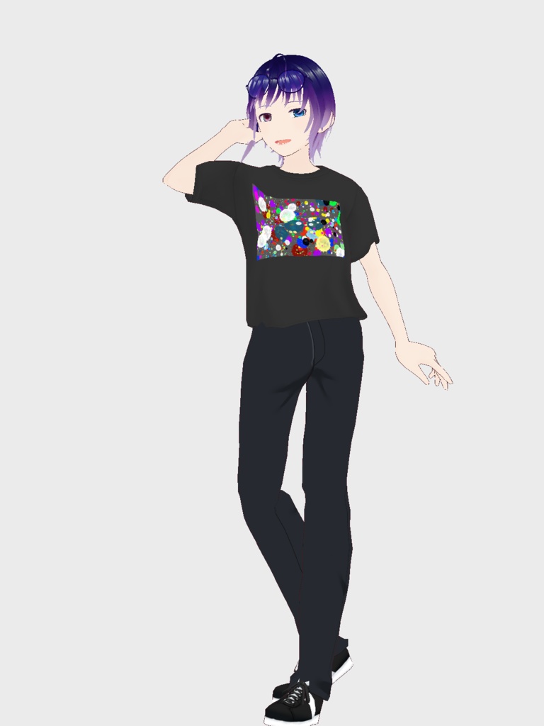 【創作キャラクター】ルイ-Tシャツ VRM/VRoid