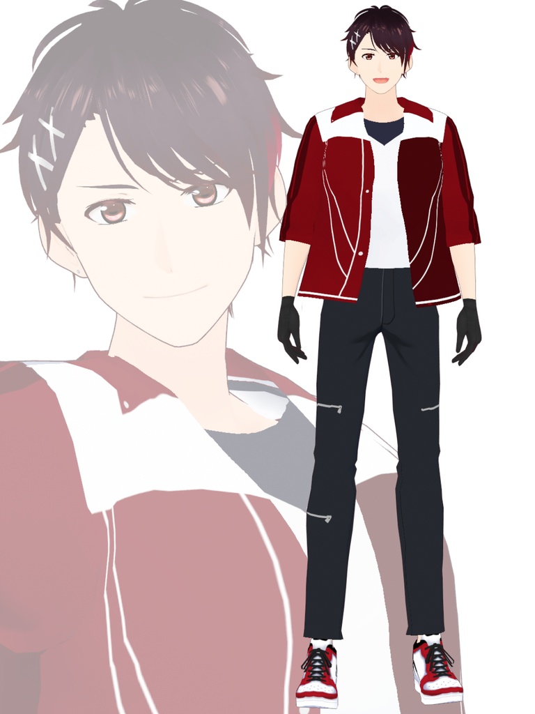 【創作キャラクター】赤坂一真 VRM/VRoid