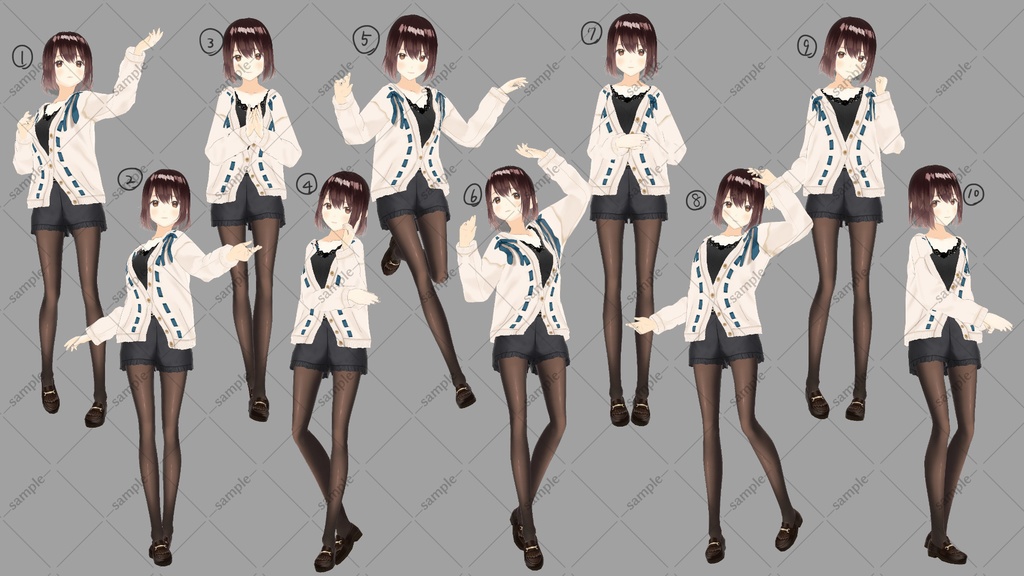 【VRoid】パっと使えそうなポーズ01