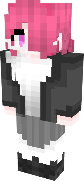マインクラフトスキン　ピンク髪の女の子