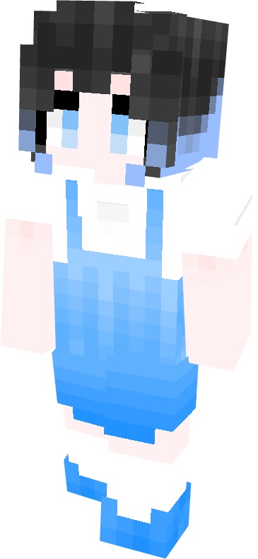 マインクラフトスキン　水色な女の子