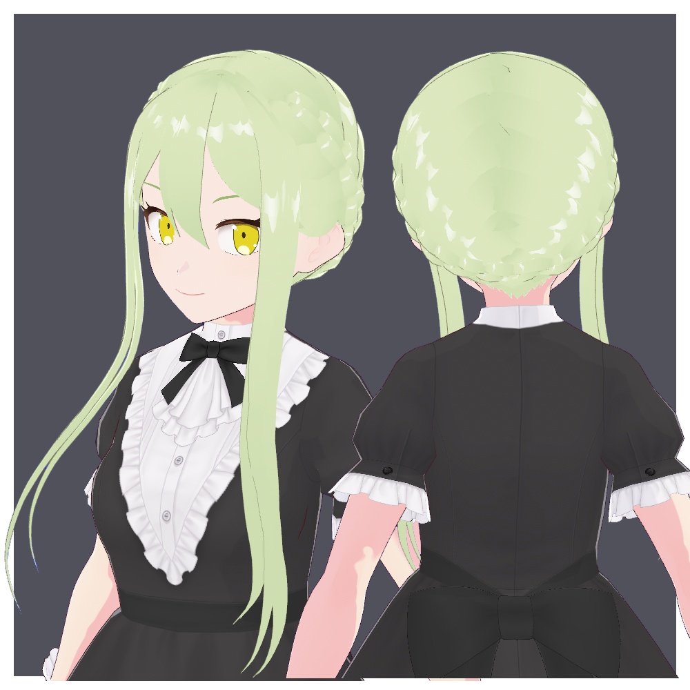 サイドロング編み込みアップ