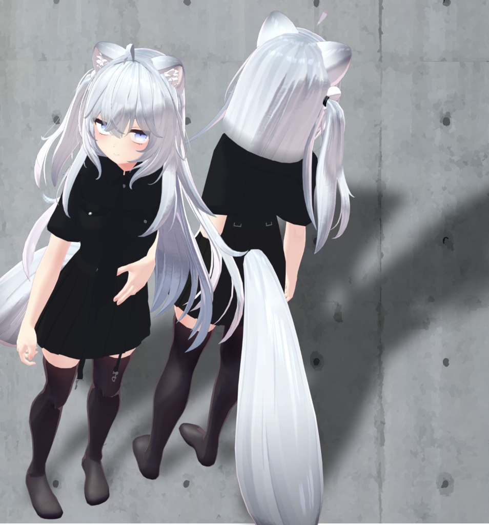 【狐雪用衣装】黒シャツ&黒スカート