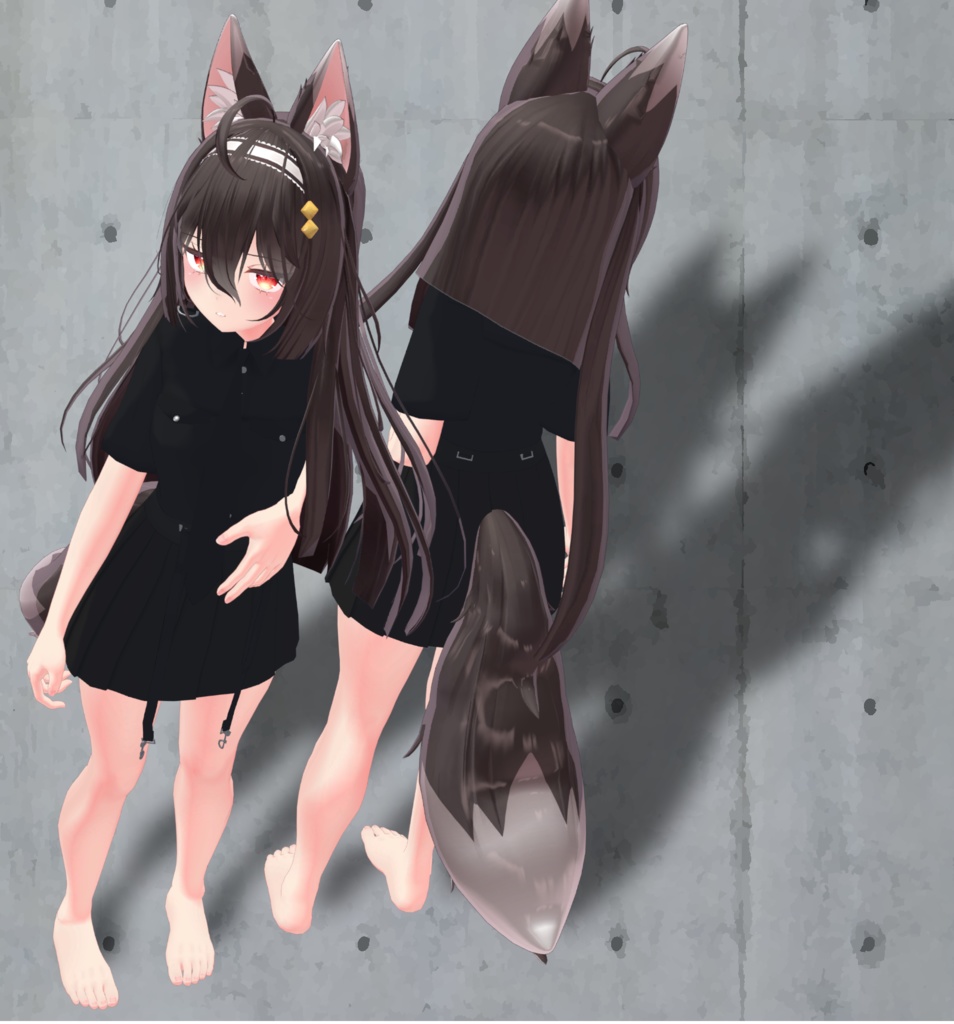 【ここあ用衣装】黒シャツ&黒スカート