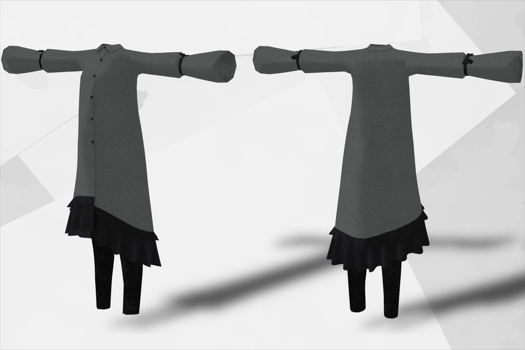 【薄荷用衣装】シャツワンピース