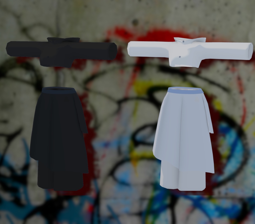 【メリノ用衣装】パーカー&袴パンツ Ver1.1