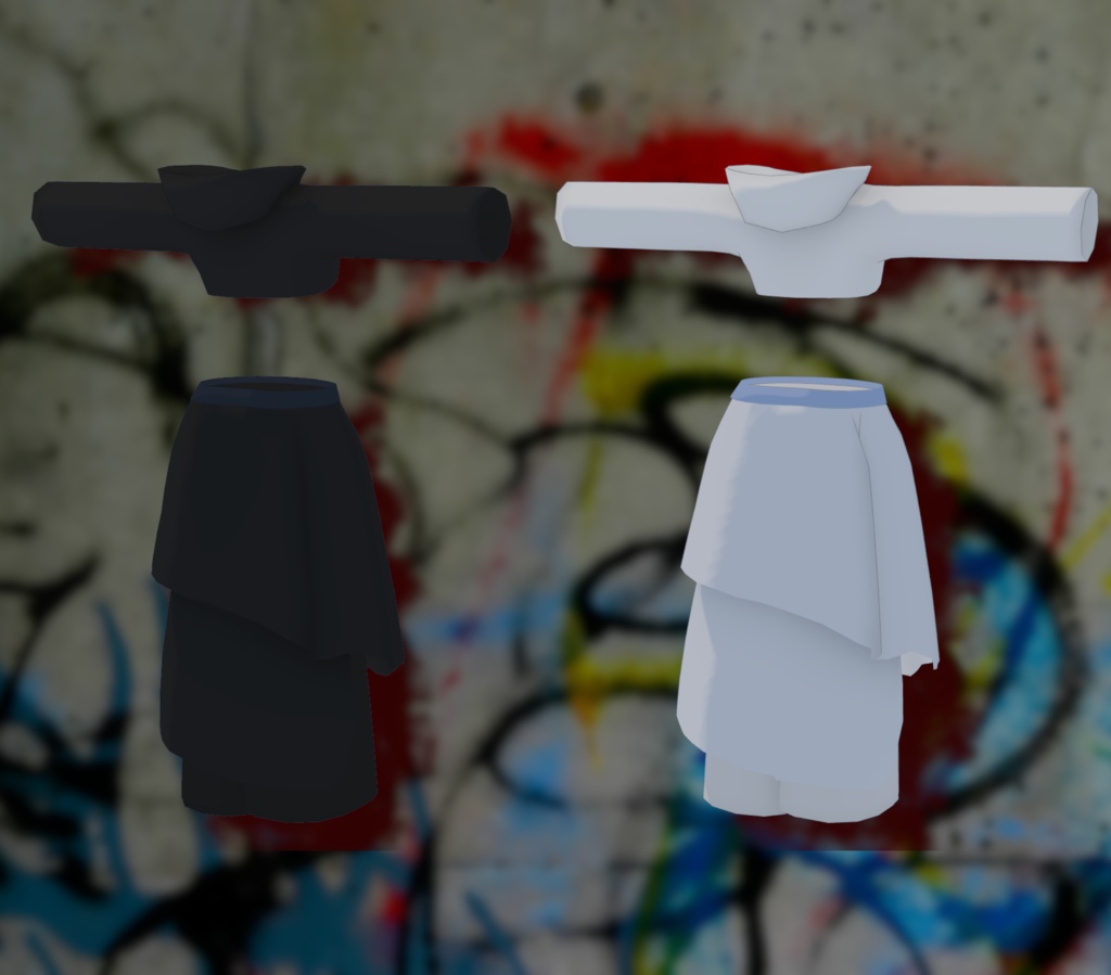 【メリノ用衣装】パーカー&袴パンツ Ver1.1