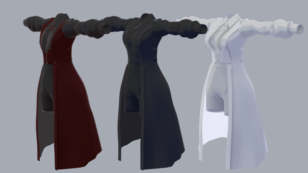 【メリノ用衣装】ロングジレコーデ