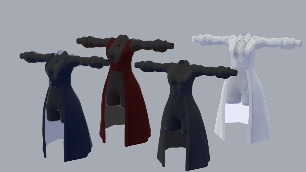 【メリノ用衣装】ロングジレコーデ