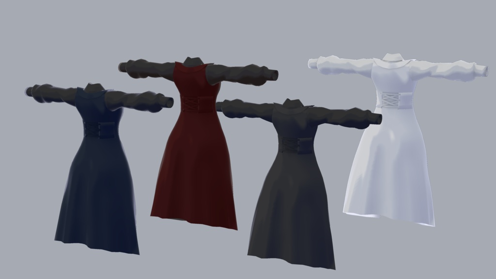 【メリノ用衣装】ロングジレコーデ