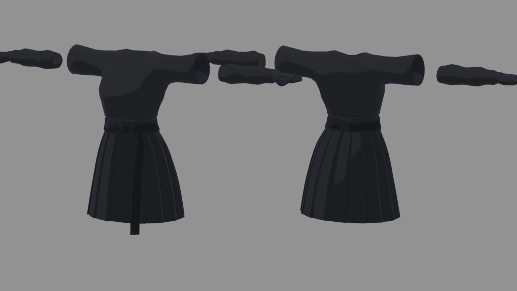 【薄荷用衣装】プリーツスカートコーデ