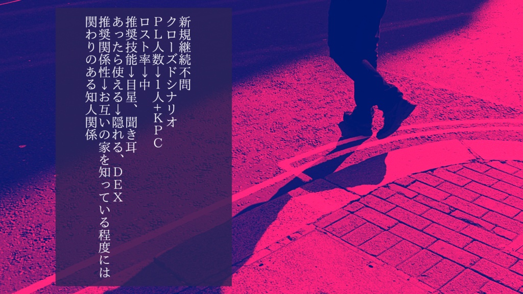 CoCシナリオ 怪異でごめんなさい