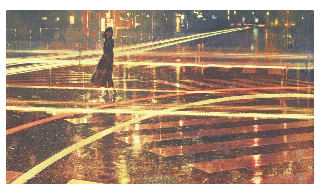 アクリルフォト作品「既視感の沁みる足跡」