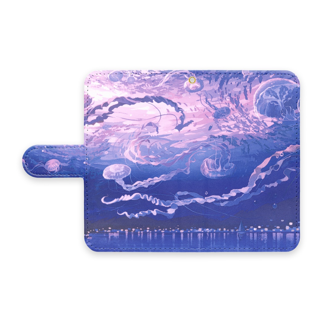 「海月夜」手帳型Androidケース
