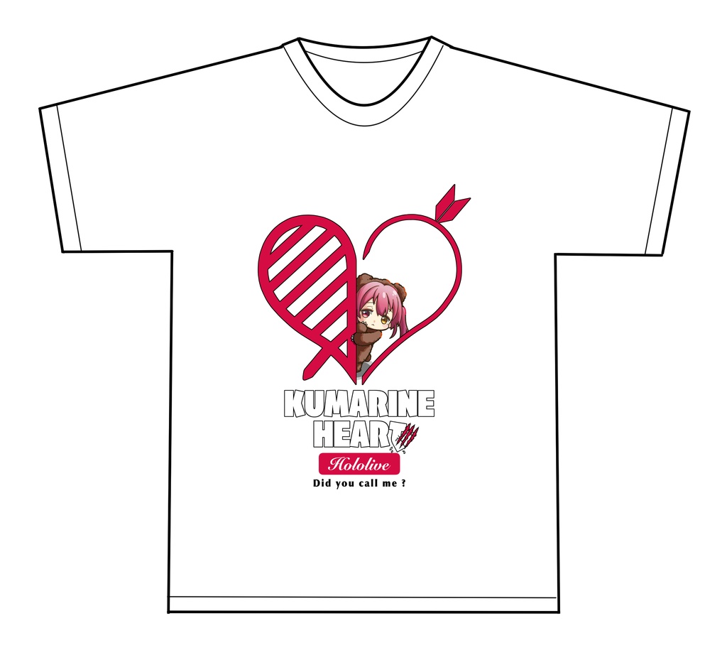 クマリン×ハート　Tシャツ(XLサイズ)