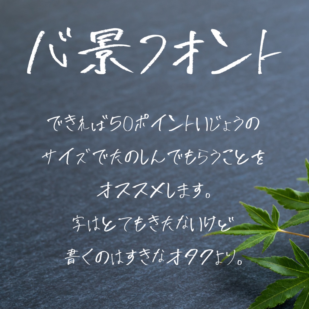 心景フォントボールドβ版