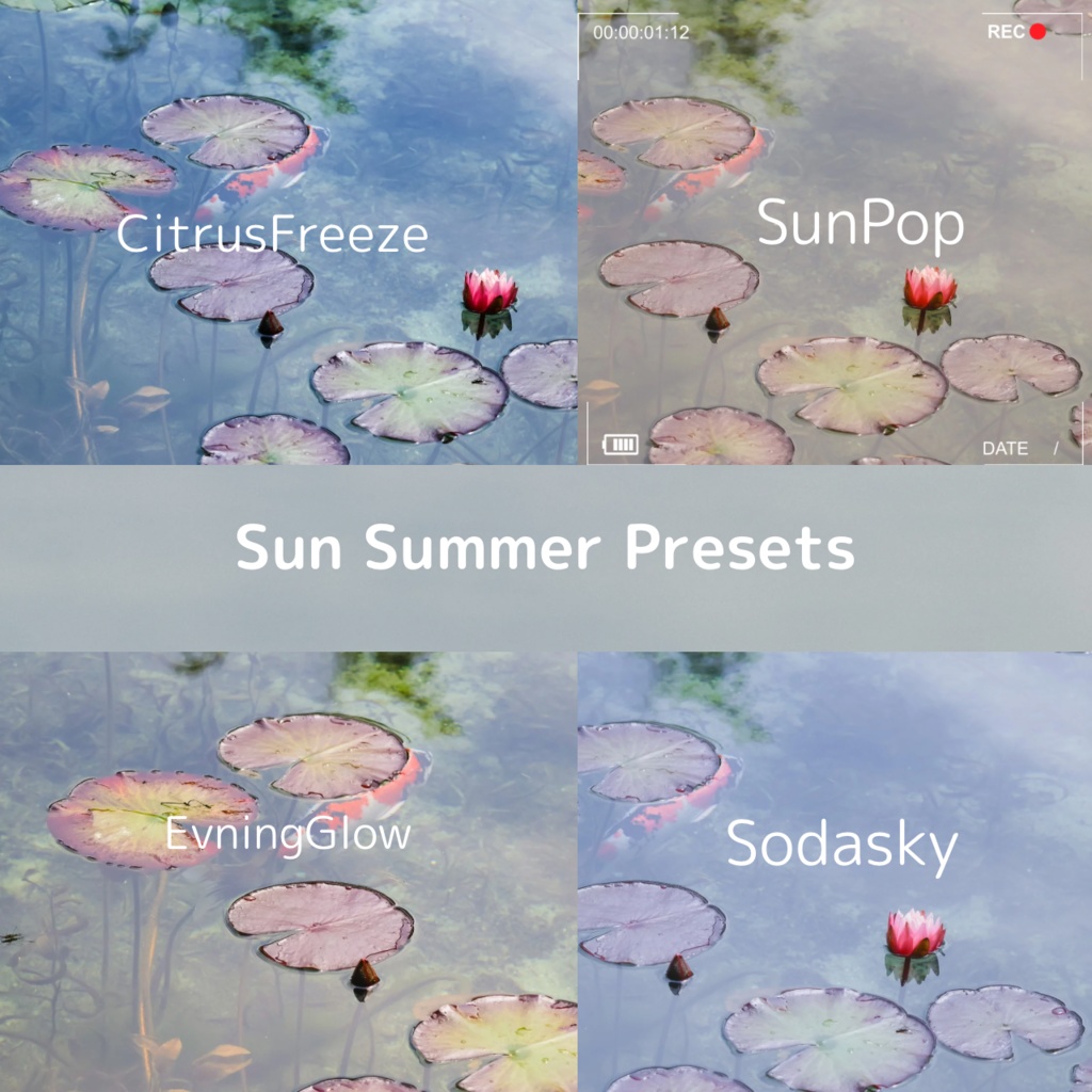 🌞 Sun Summer Free Presets（全4種）🌞