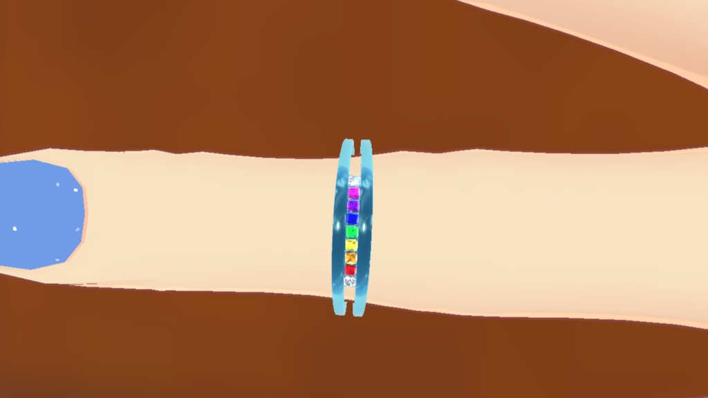 【無料】虹色!宝石指輪【VRC想定】