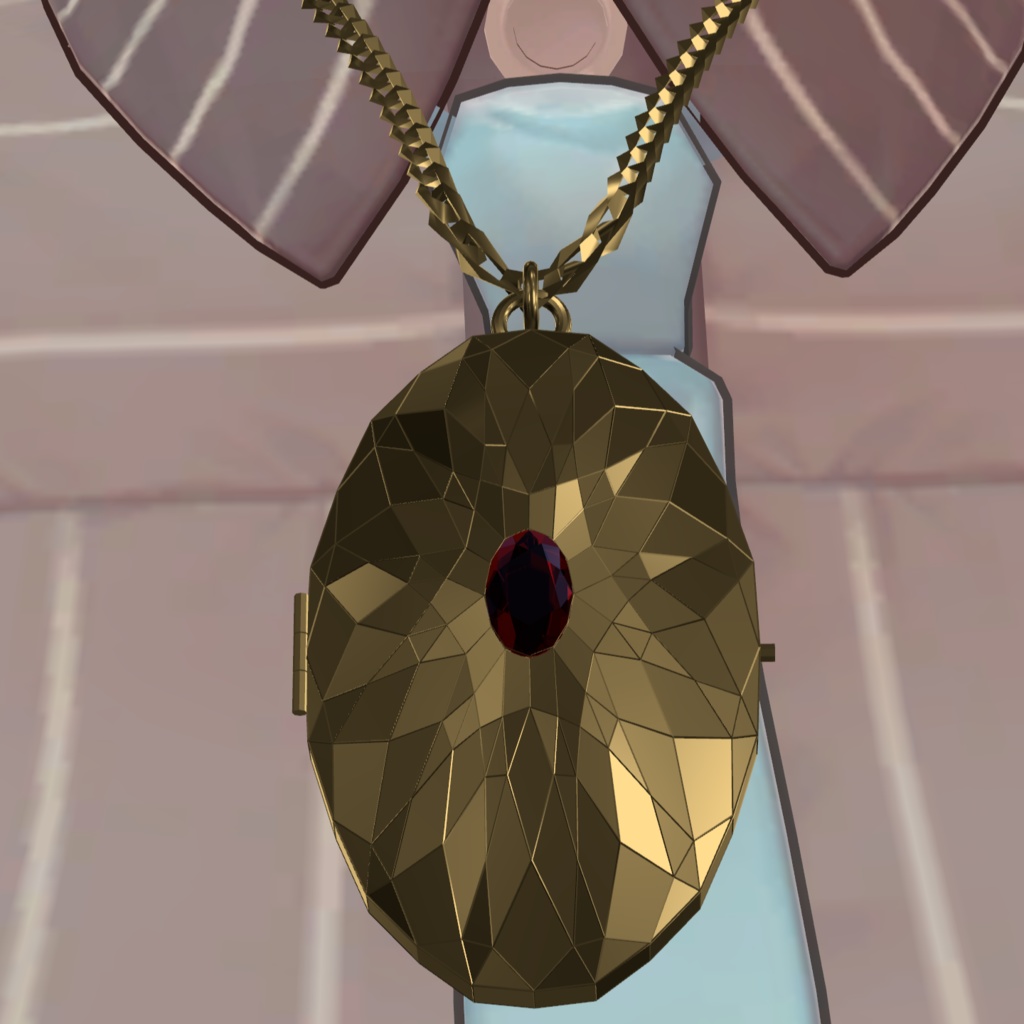 【開閉&画像変更可能!】ロケットペンダント【VRC想定】