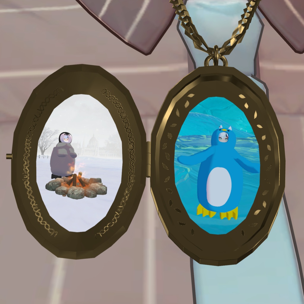 【開閉&画像変更可能!】ロケットペンダント【VRC想定】