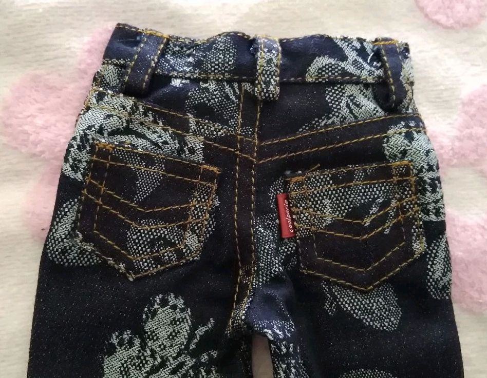 SD 13少年ロング脚対応 デニム 蝶柄ジャガード 紺 1点物