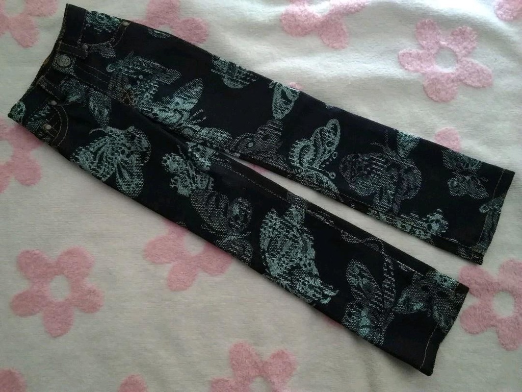 SD 13少年ロング脚対応 デニム 蝶柄ジャガード 紺 1点物