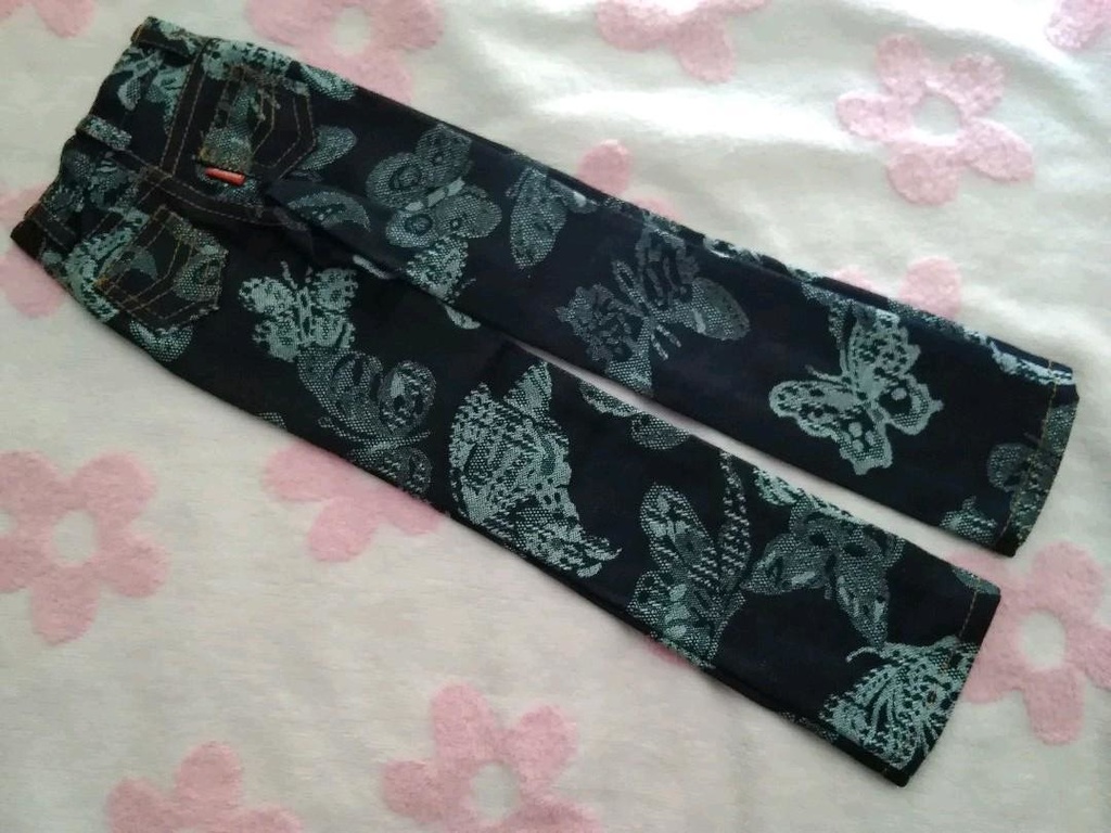 SD 13少年ロング脚対応 デニム 蝶柄ジャガード 紺 1点物