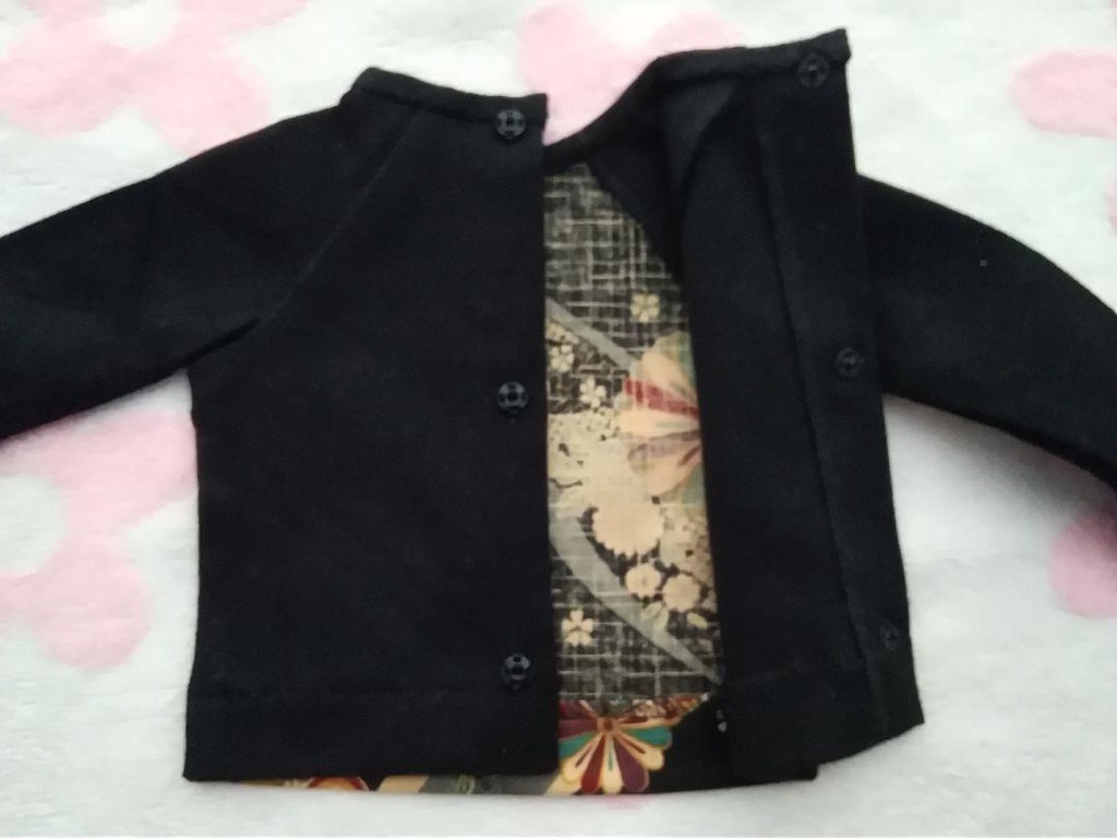 SD 13少年ロング脚対応 デニム+ロンTセット 黒和柄 一点物