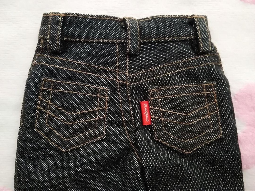 SD 13少年ロング脚対応 デニム+ロンTセット 黒和柄 一点物