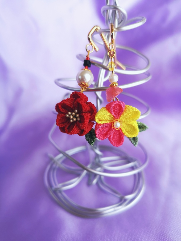 つまみ細工ポニーフック 4種類掲載