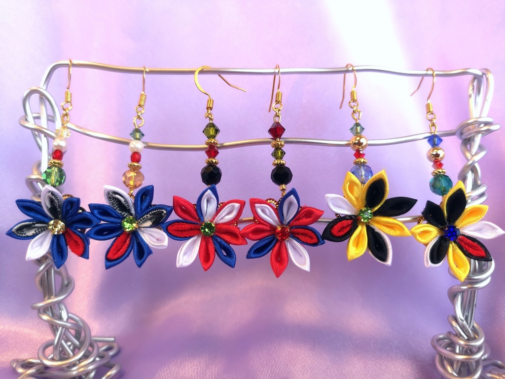 ヒプマイイメージつまみ細工ピアス(一郎)