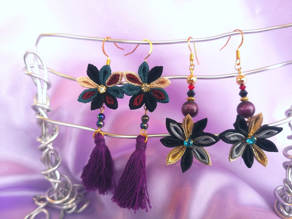 ヒプマイイメージつまみ細工ピアス(十四)