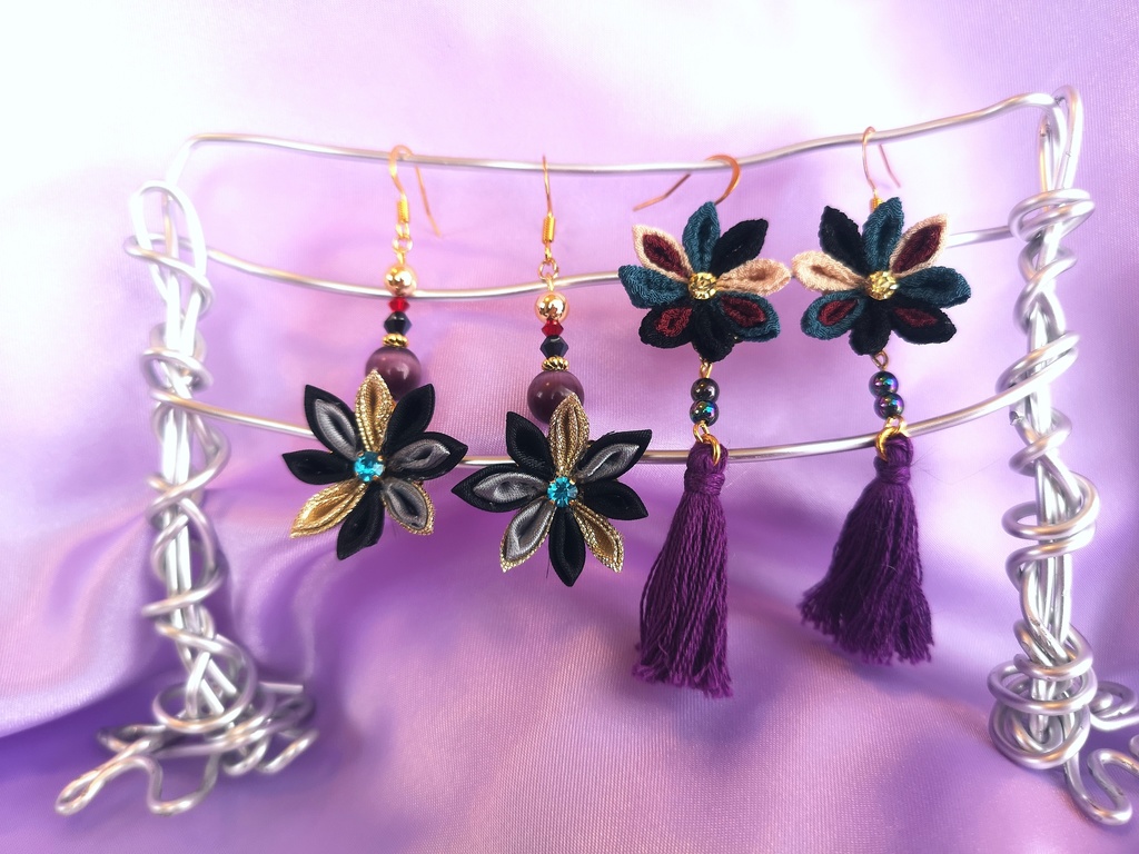 ヒプマイイメージつまみ細工ピアス(十四)