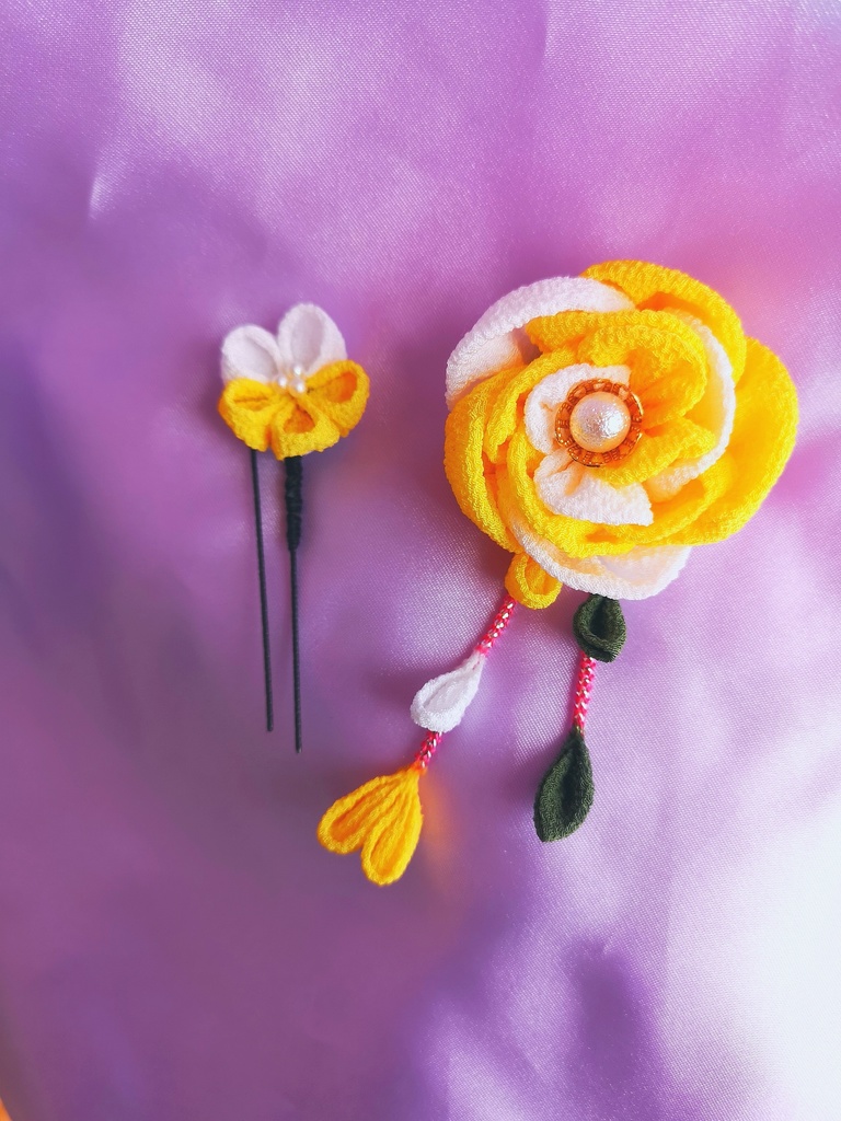 つまみ細工2wayピンset 5種掲載