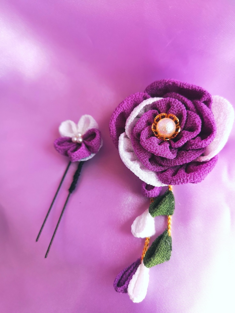 つまみ細工2wayピンset 5種掲載