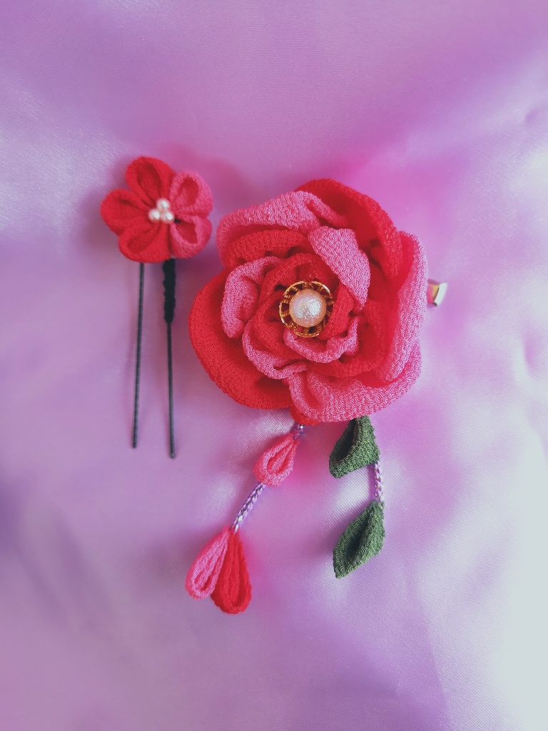 つまみ細工2wayピンset 5種掲載