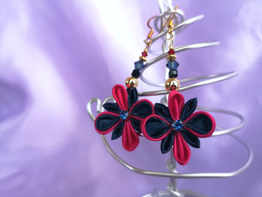 ヒプマイイメージつまみ細工ピアス(無花果)