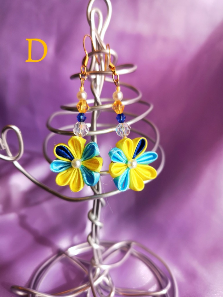 つまみ細工ピアス・ノンホールピアス(パステルカラー)5種掲載