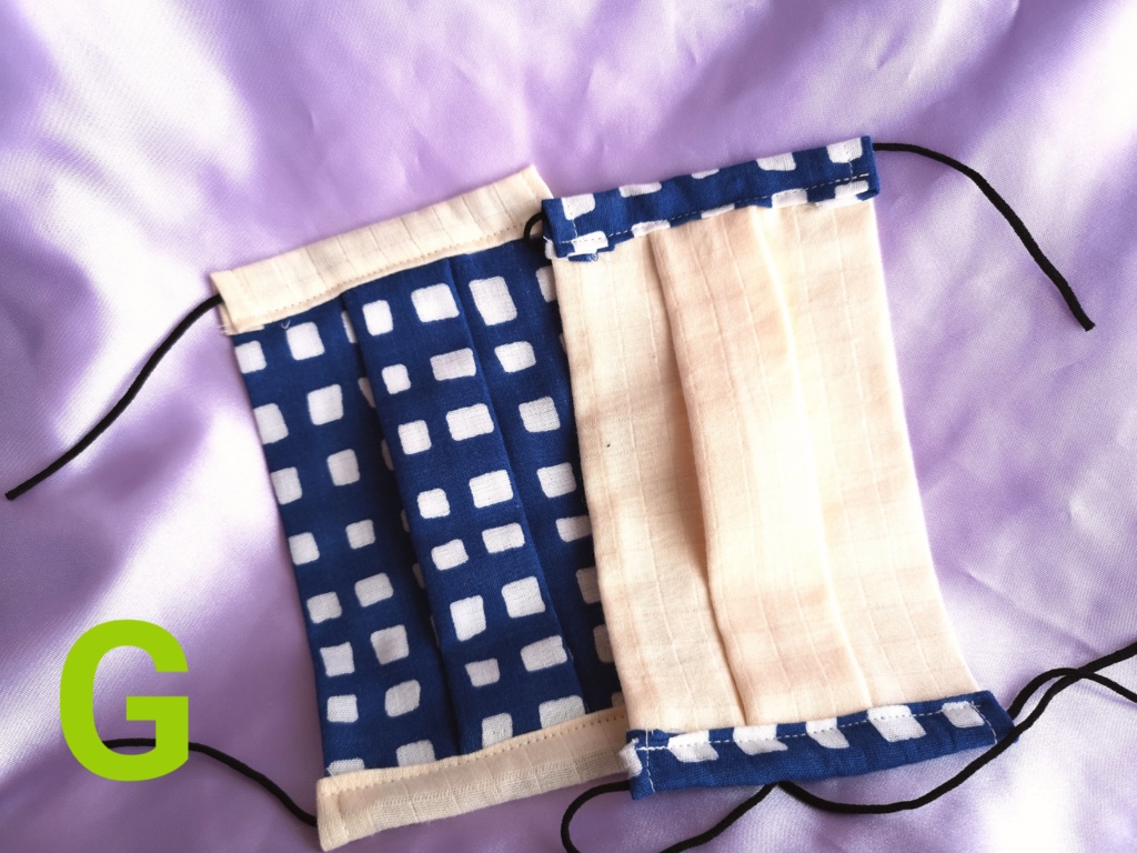 ガーゼマスク Lサイズ(2枚セット・Fのみ3枚セット)