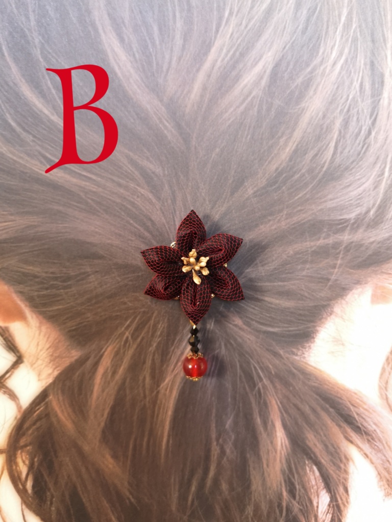 黒百合モチーフポニーフック〈入間銃兎スピーカーイメージ〉