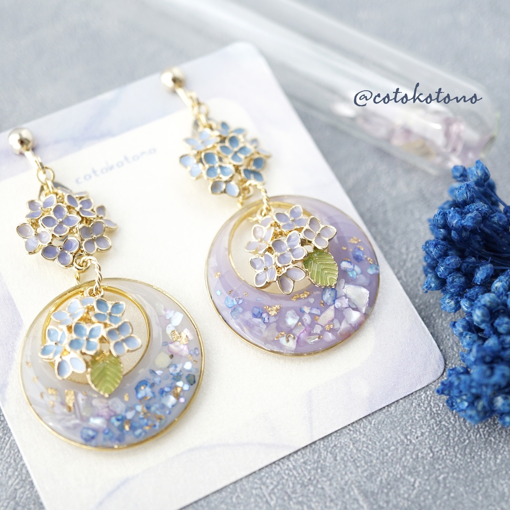 紫陽花(イヤリングorピアス)