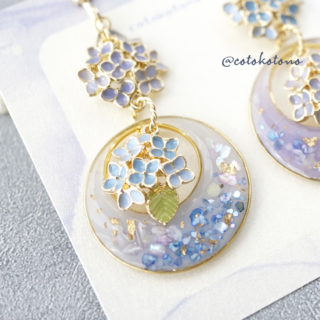 紫陽花(イヤリングorピアス)