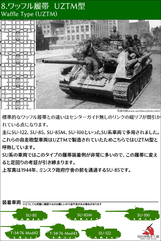 T-34 500mm幅 ピン連結式履帯