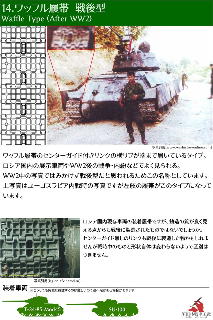 T-34 500mm幅 ピン連結式履帯