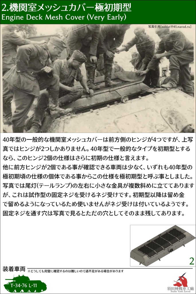 T-34 機関室メッシュカバー