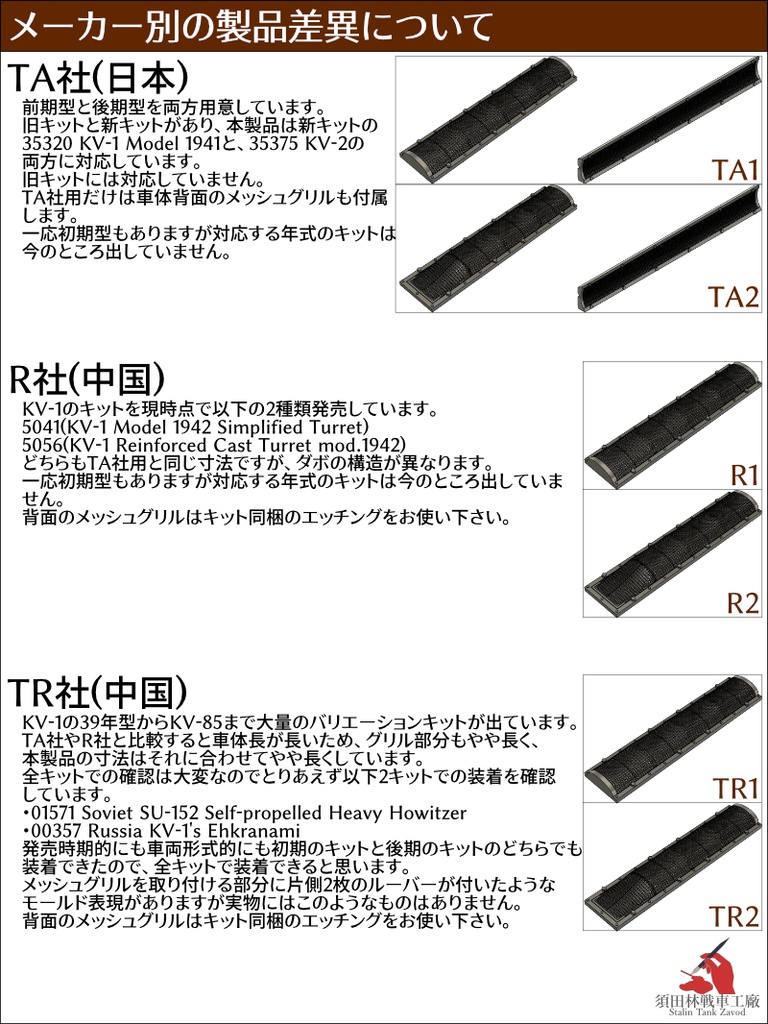 KV重戦車機関室メッシュグリル