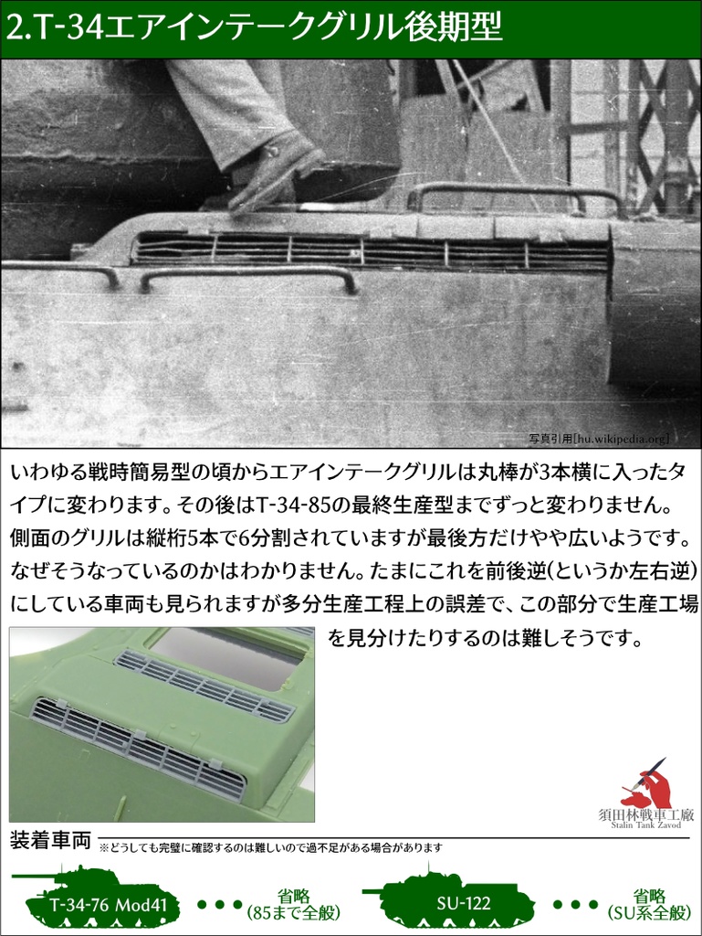 T-34 エアインテークグリル