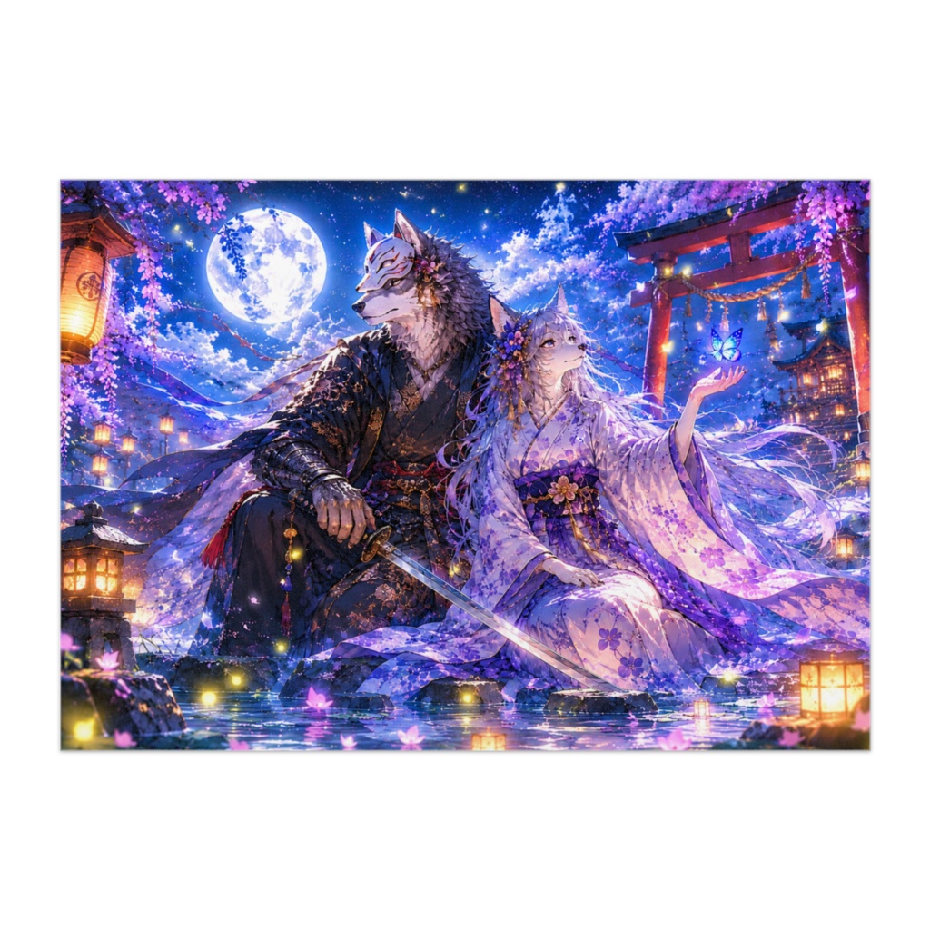 月夜の二人