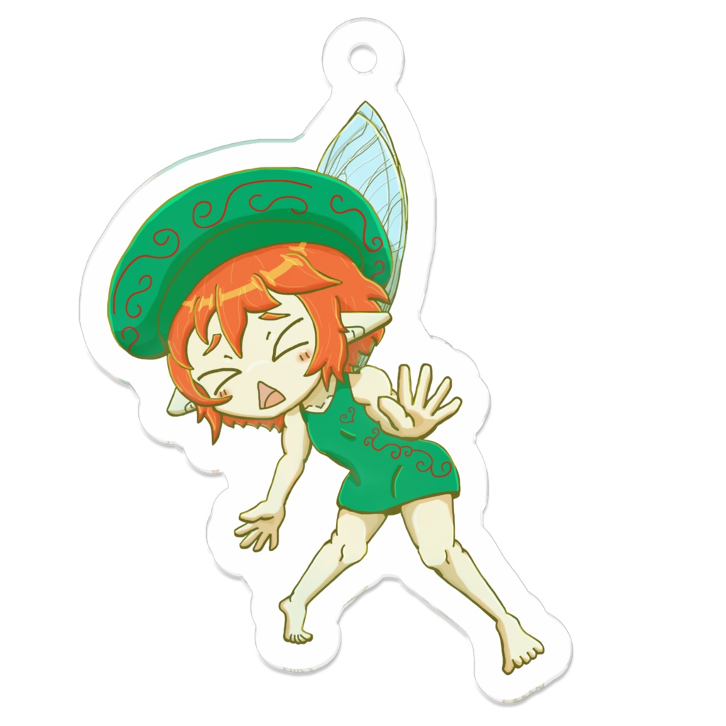 妖精さん捕まえた｜つままれアクリルキーホルダー