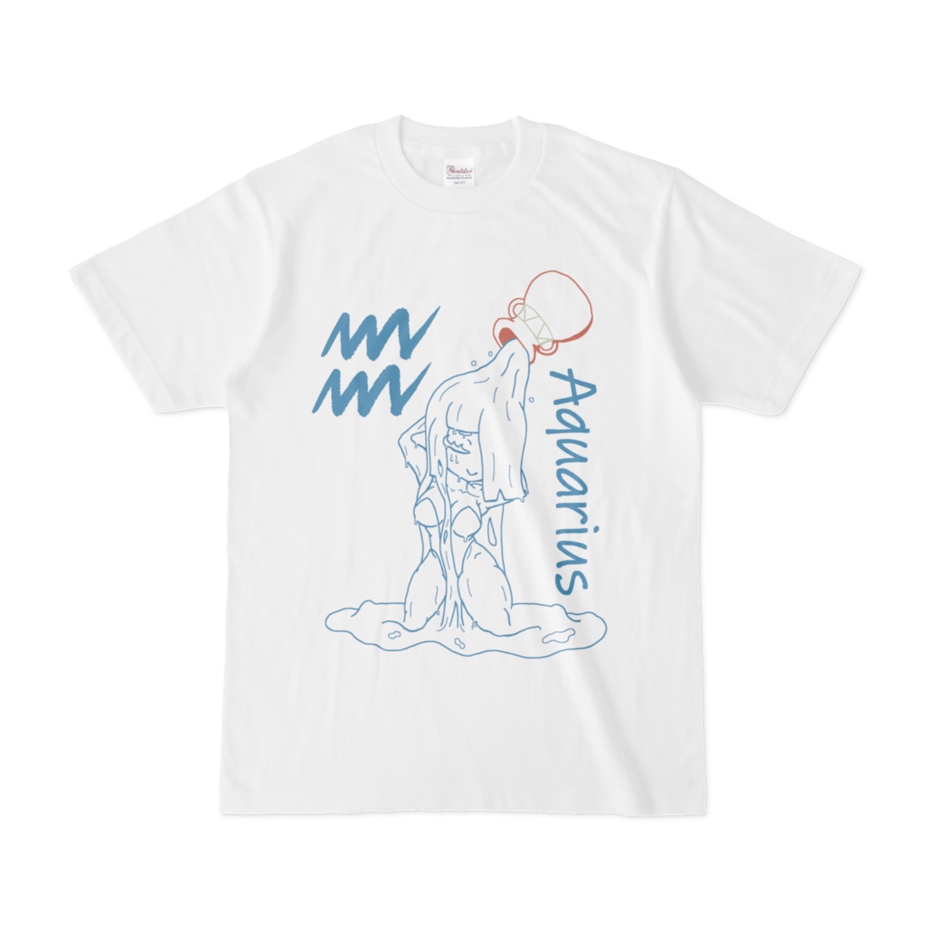 Aquarius（水瓶座）｜あふれだす発想の星座 Tシャツ
